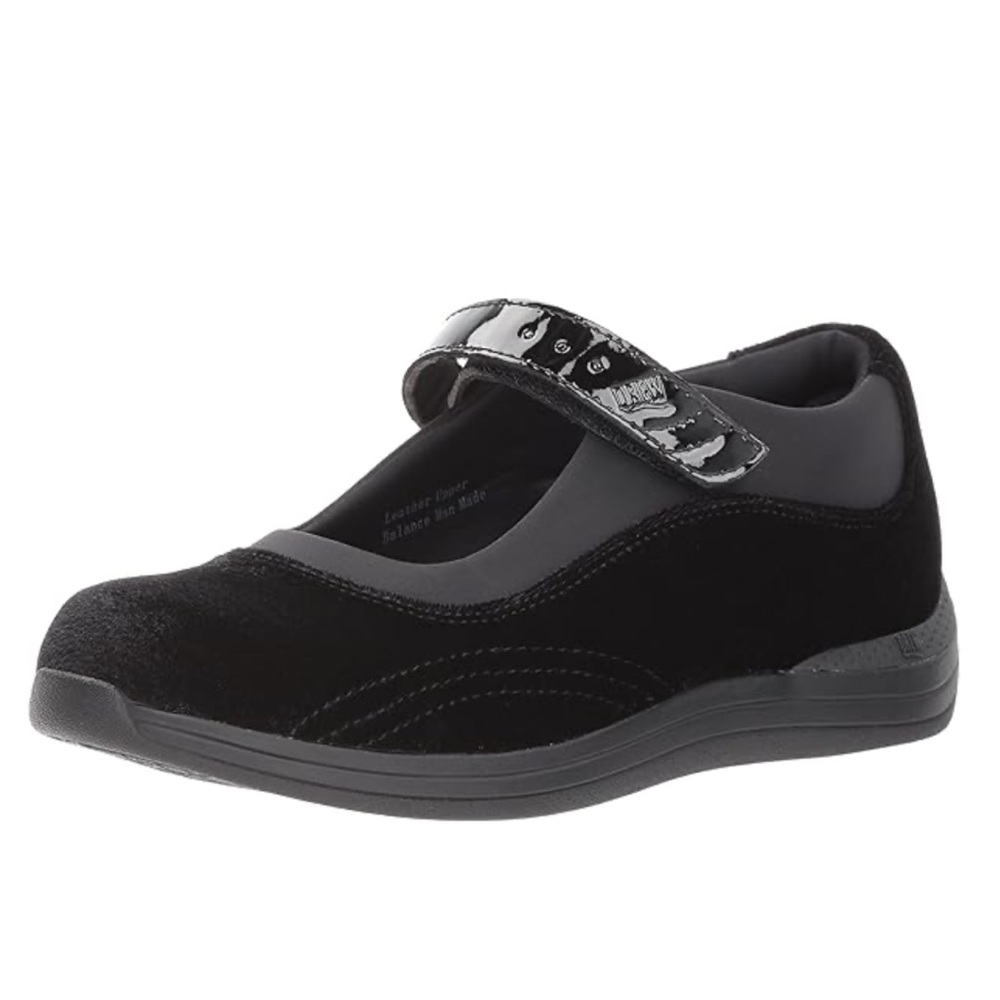 NWOT Drew Rose Black Velvet Mary Jane Flat Size 10.5 WIDE Comfort‎ Shoes